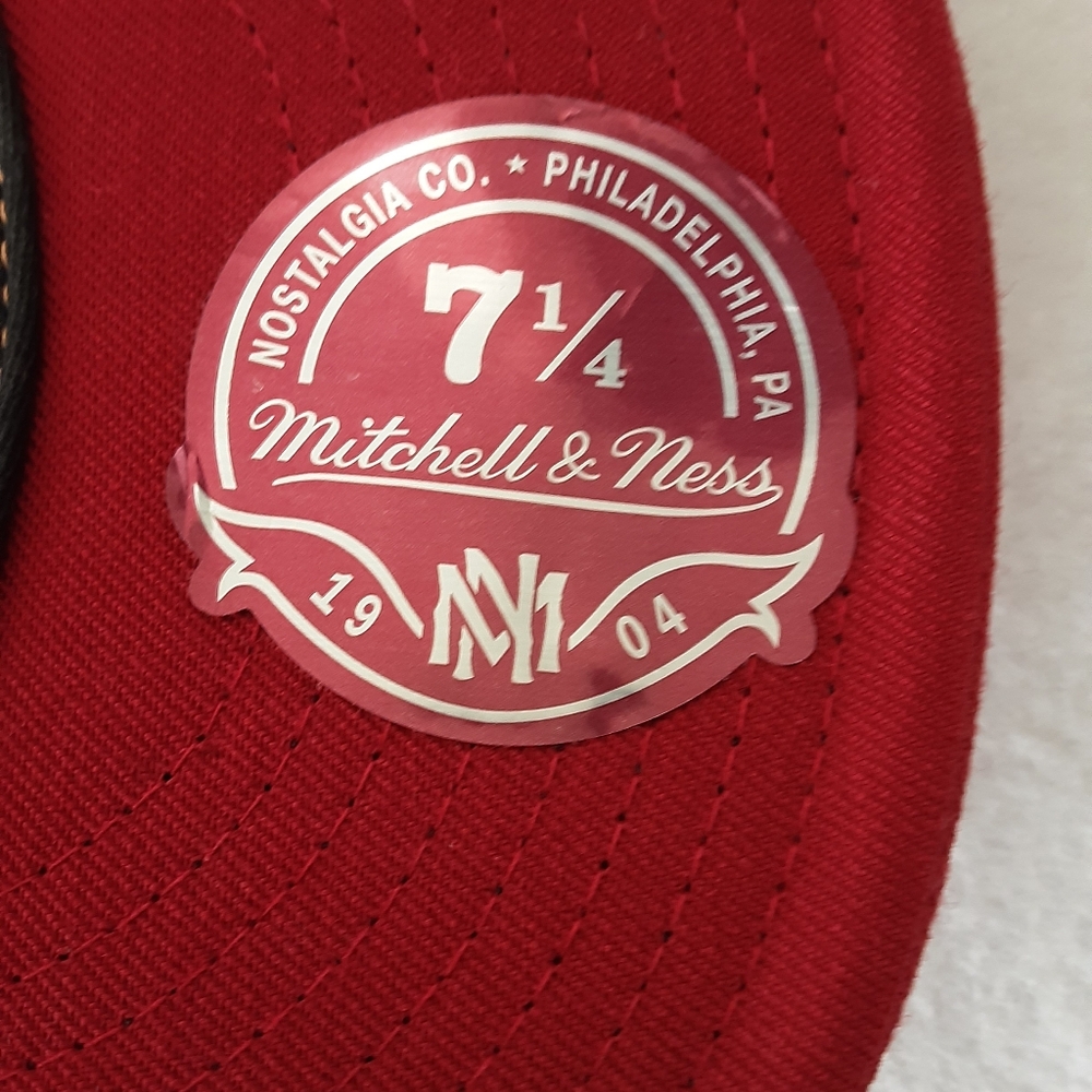 Mitchell & Ness Orange and Red Fitted Cap - Picture 6 of 6
